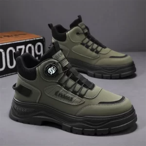 2025 New Men's Shoes Autumn Breathable Button Rotating Convenient Mesh Sports Outdoor Sports Leisure Running and Hiking Shoes